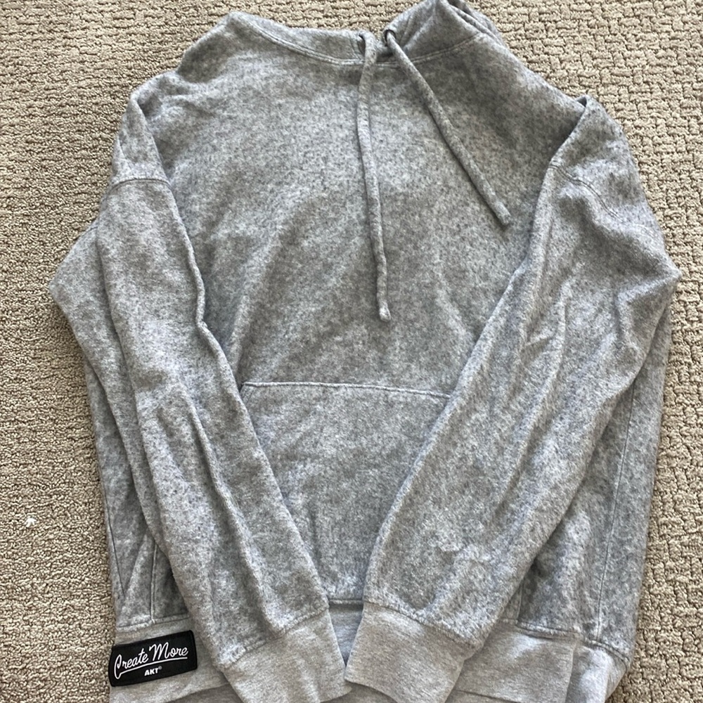 Gray soft hoodie